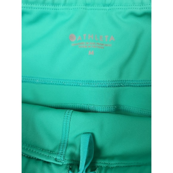 Athleta Active Contender Laser Cut 7/8 Leggings Size Medium Jade Green 445901-03 - Picture 5 of 10